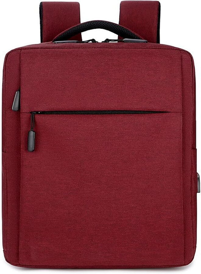 N/C FGXY Travel Laptop Backpack, Work Bag, Water-Repellent Daypack, 15.6 Inch Large Travel Computer Backpack with USB Charging Port,Work/Business/College/Men/Women (Red), Red